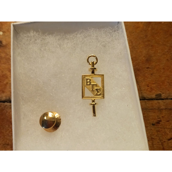 Beta Gamma Epsilon Fraternity Gold Lapel Pin